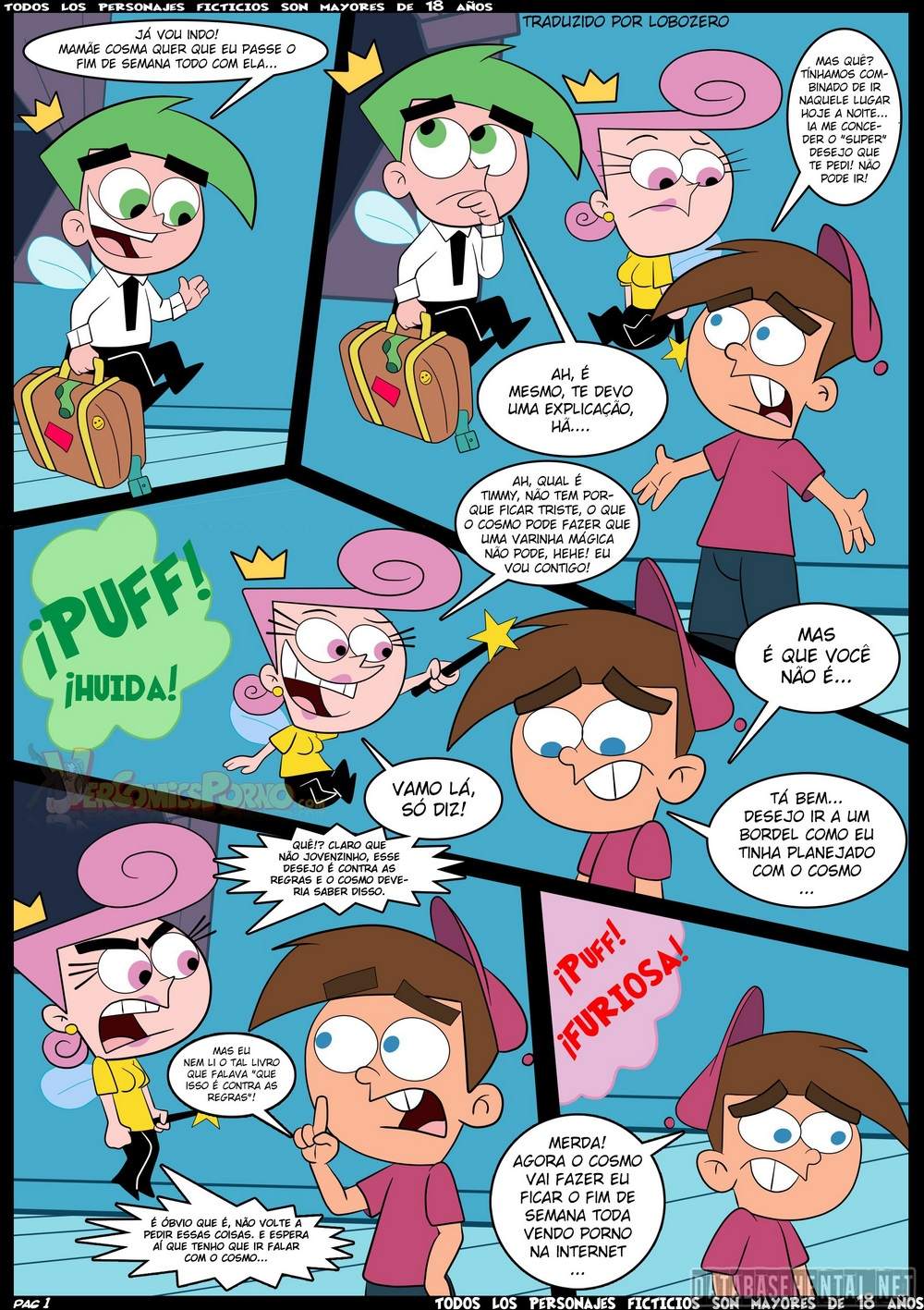 Breaking the Rules 1 - The Hentai Quebrando as Regras parte 1 Croc Os Padrinhos Mágicos The Hentai P.02 - hentai, comics-hq