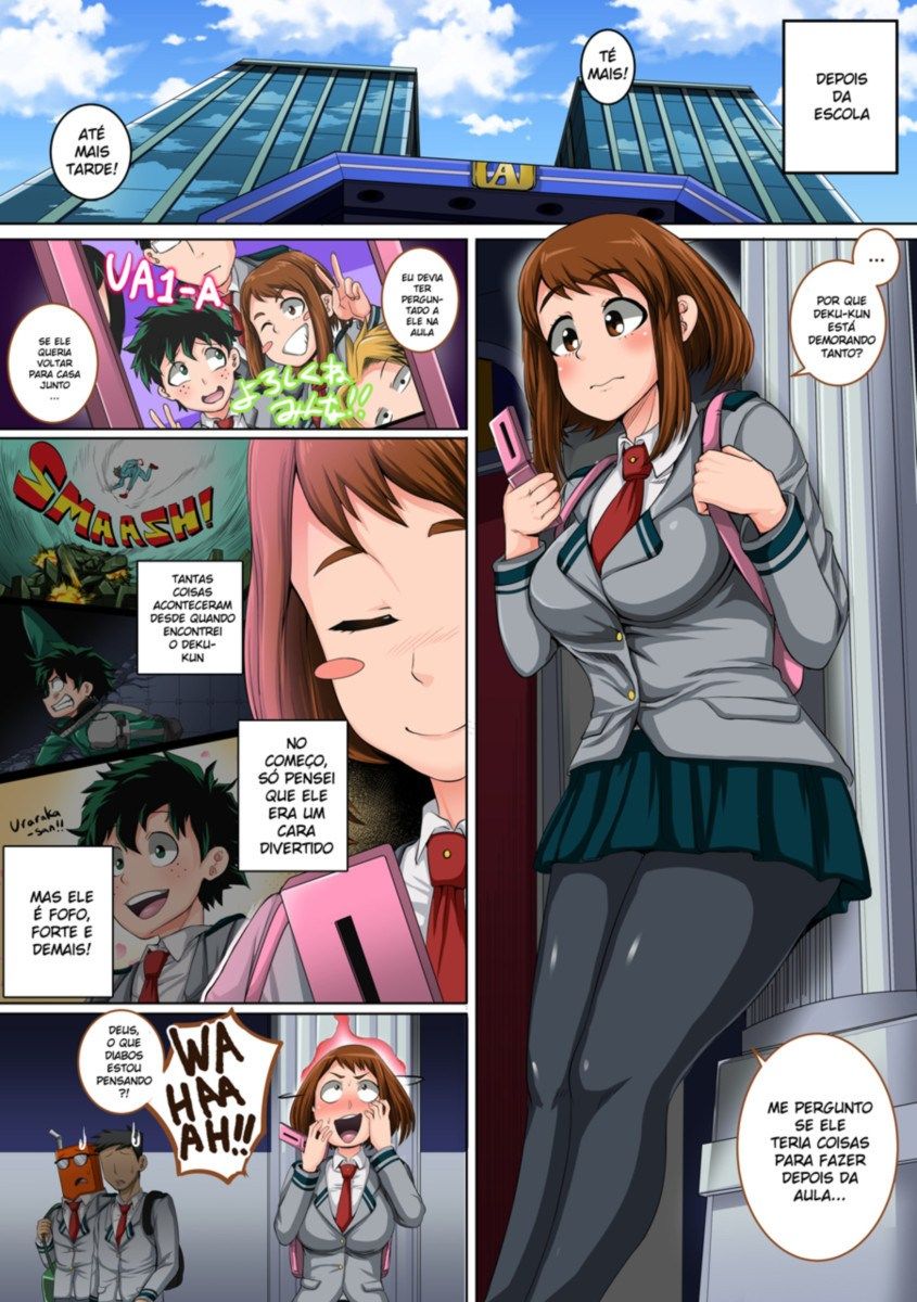 Boku No Harem Academia part 3: wa Ochako Hen Hentai pt-br 02