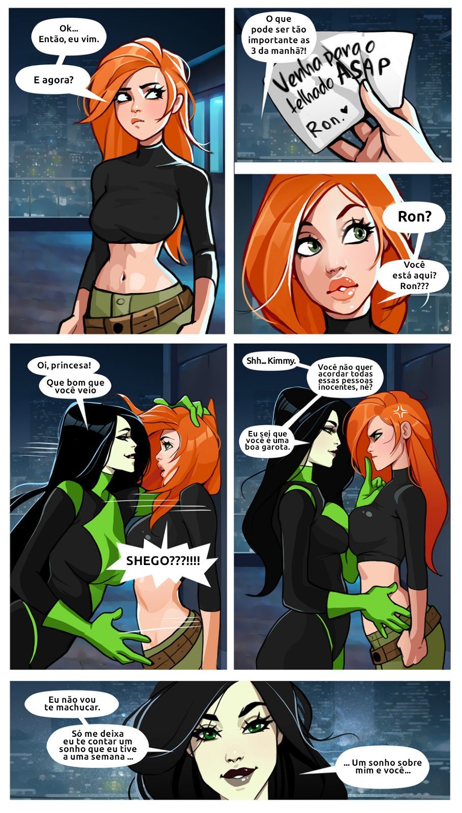 Kim and Shego: Date on the Roof Hentai pt-br 02