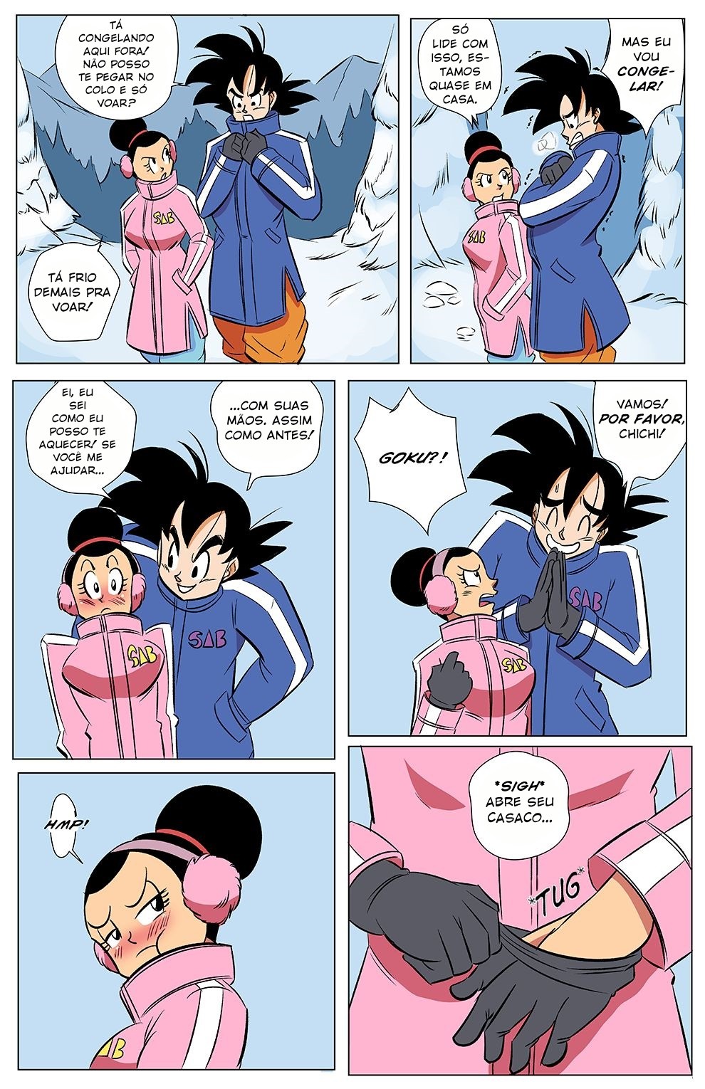 Goku + Chi Chi Heating Up Hentai pt-br 02