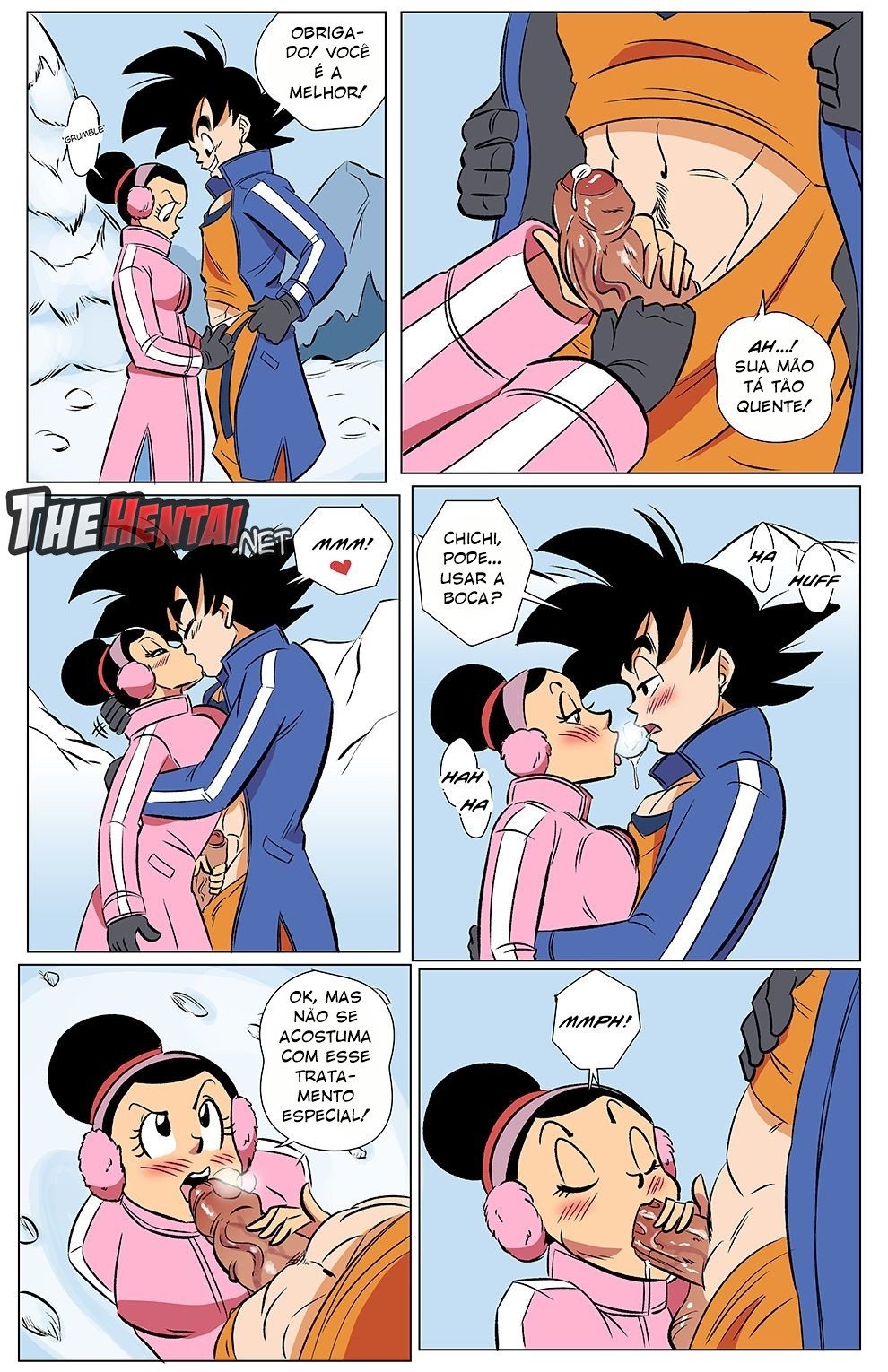 Goku + Chi Chi Heating Up Hentai pt-br 03