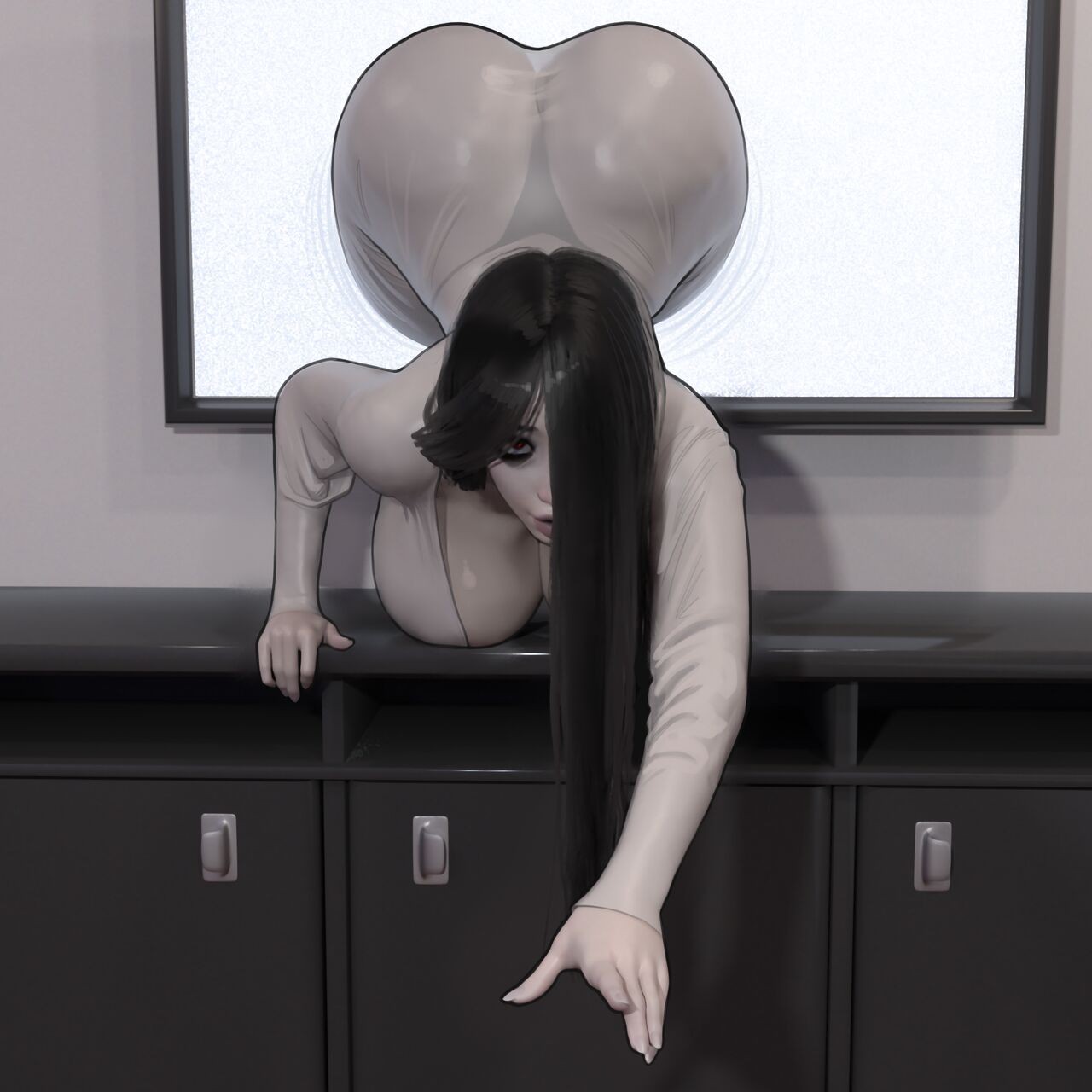 Clingy Sadako Hentai pt-br 02