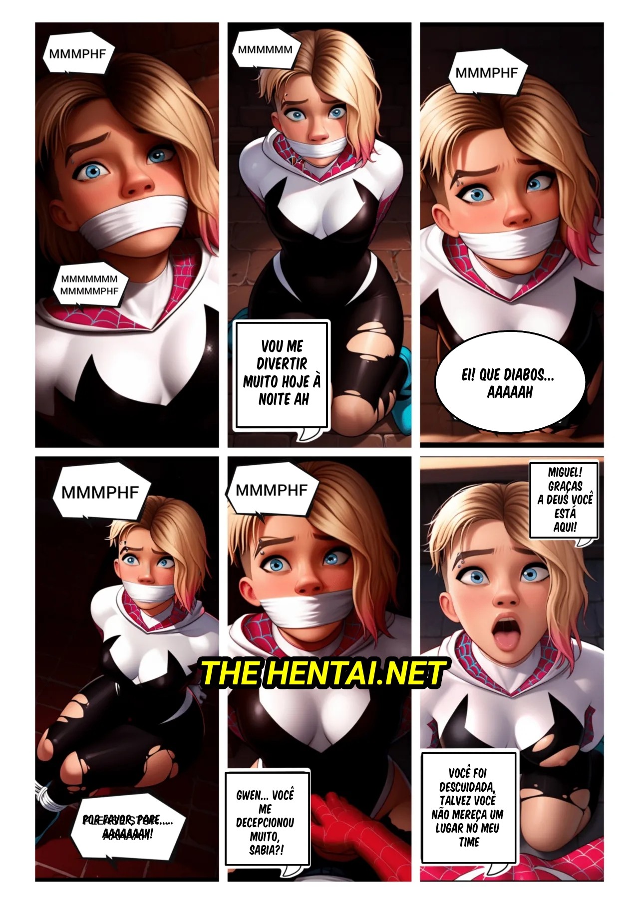 Bondage Comic Spider Gwen: A Rescue Always Has a Price Hentai pt-br 04