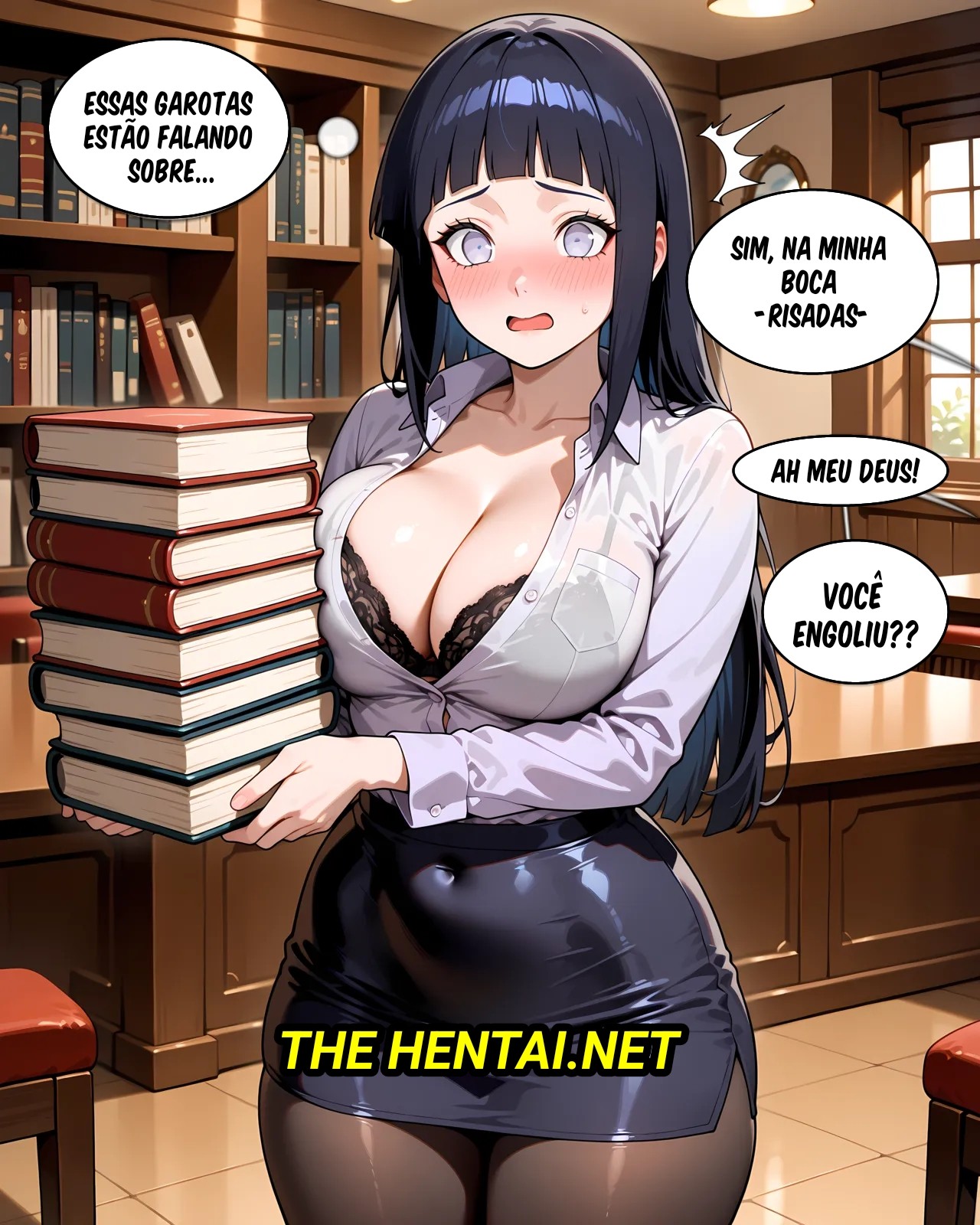 Hinata Librarian Slut Hentai pt-br 07