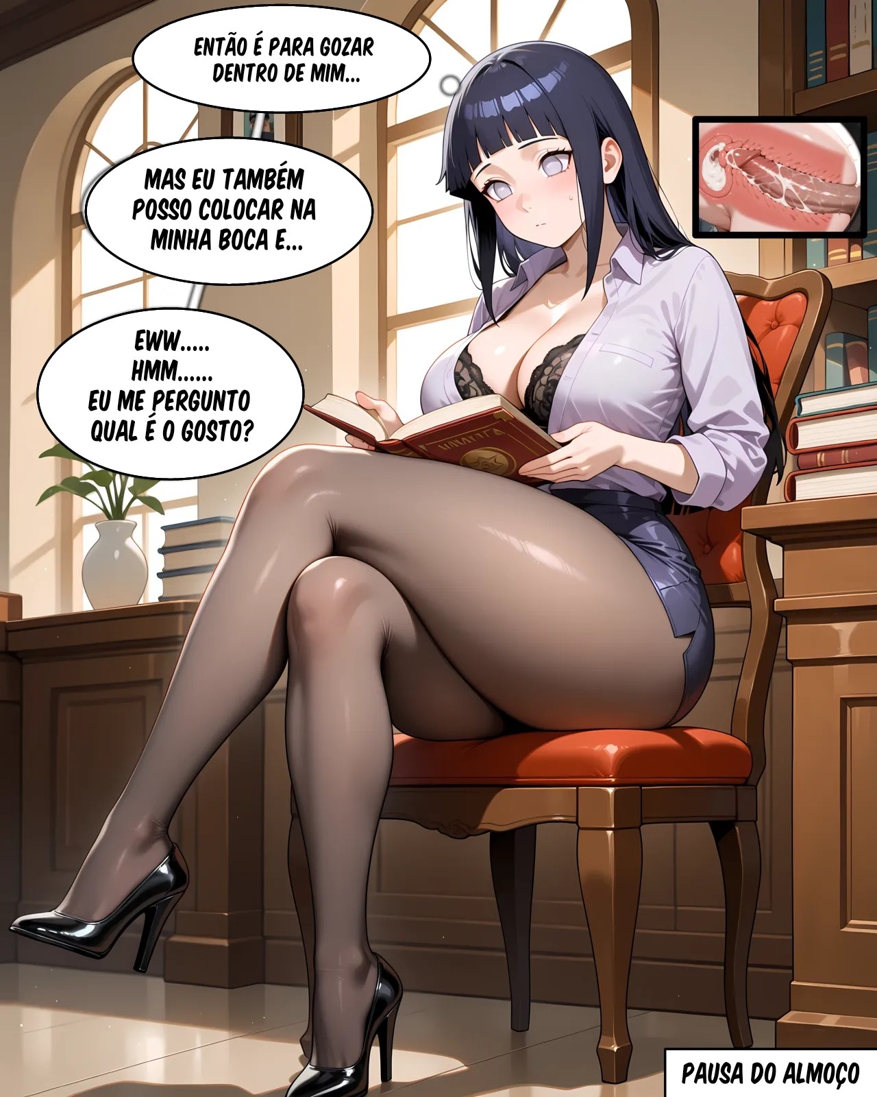 Hinata Librarian Slut Hentai pt-br 08
