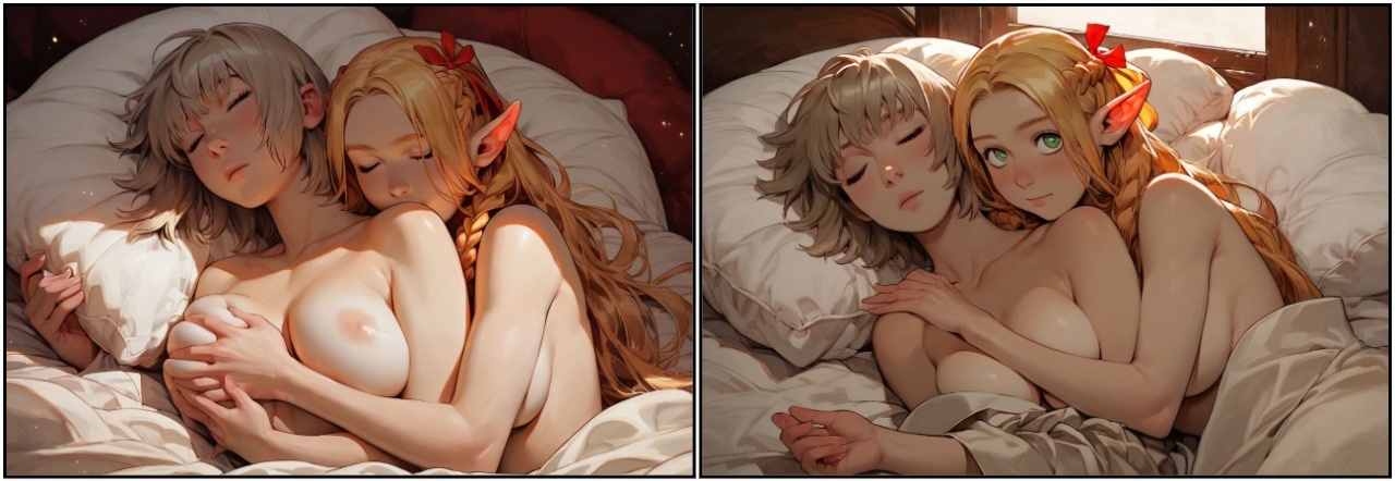 Falin x Marcille Hentai pt-br 04