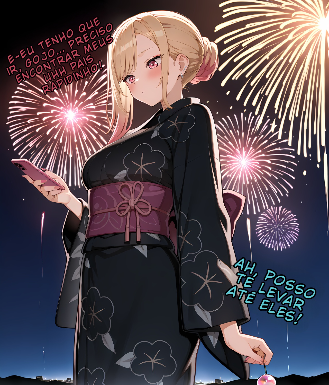 Marin Sneaks Off During Her Date With Gojo To Meet With Her Sex Friend! Hentai pt-br 03