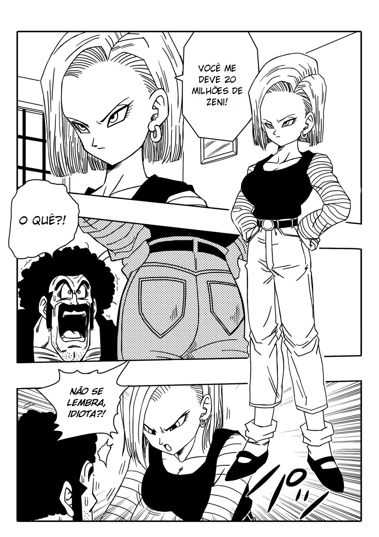 Dagon Ball: Mr. Satan vs Android N18 Hentai pt-br 03