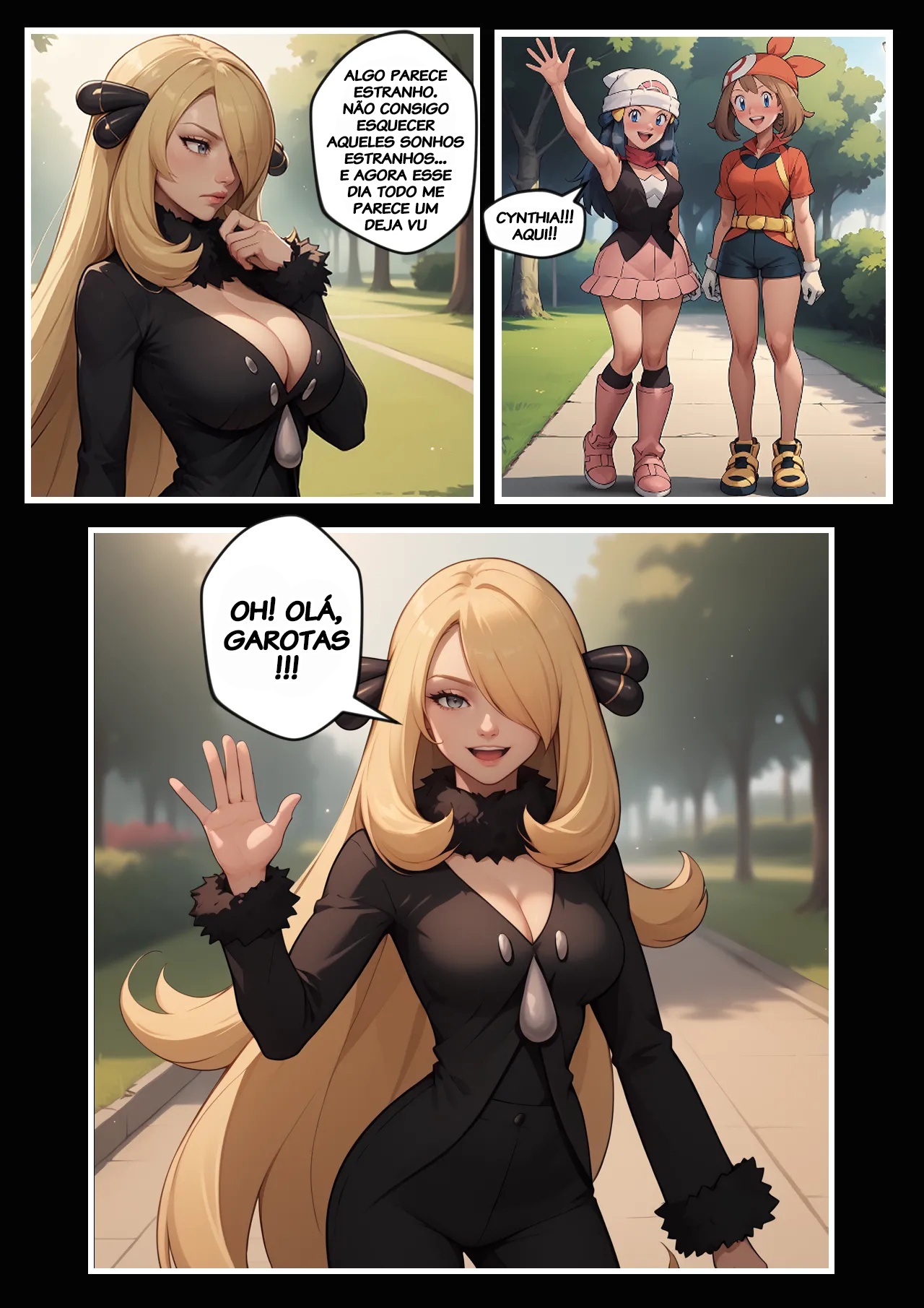 Cynthia, May And Dawn Hypnotic Training Hentai pt-br 15