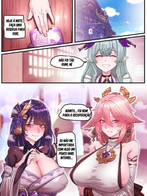 Teyvat Gravure Part 9: Raiden & Miko  Hentai pt-br 18