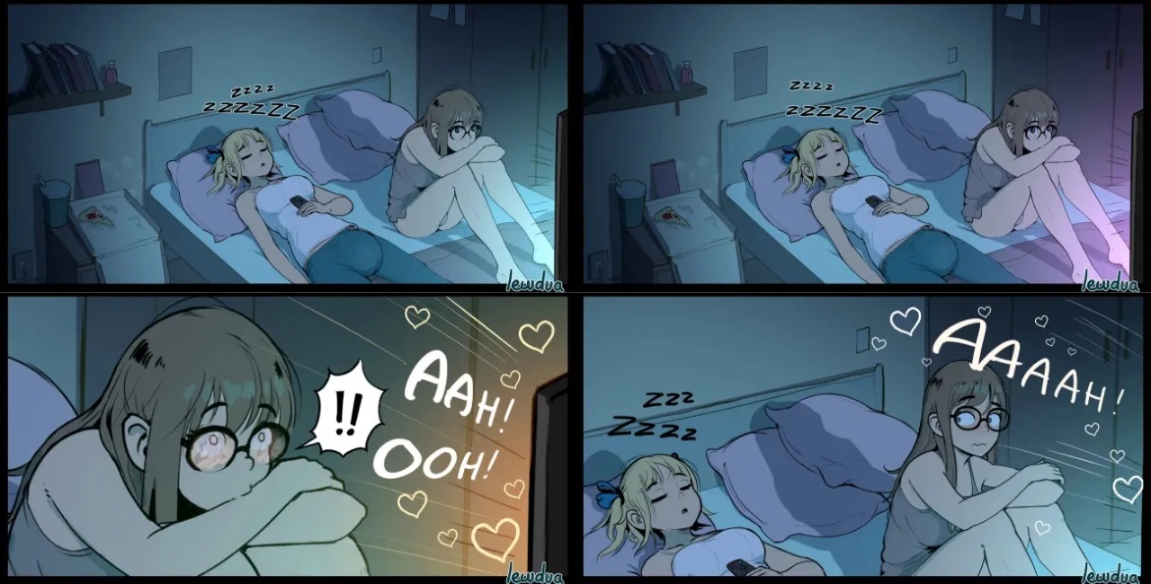 Watching a Series: Nessie and Karen Hentai pt-br 05