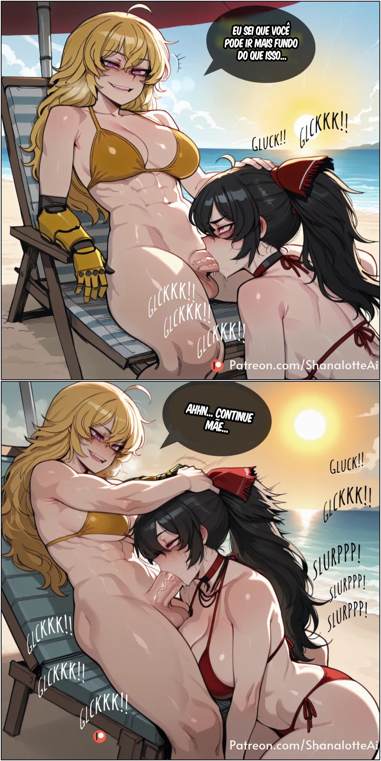 Yang Xiao Long x Raven Branwen Hentai pt-br 02