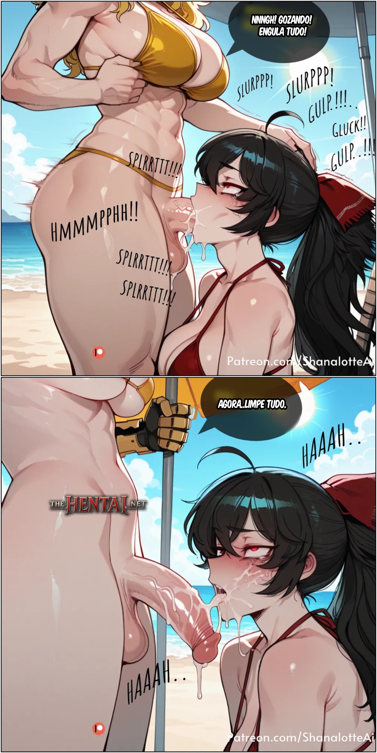 Yang Xiao Long x Raven Branwen Hentai pt-br 04