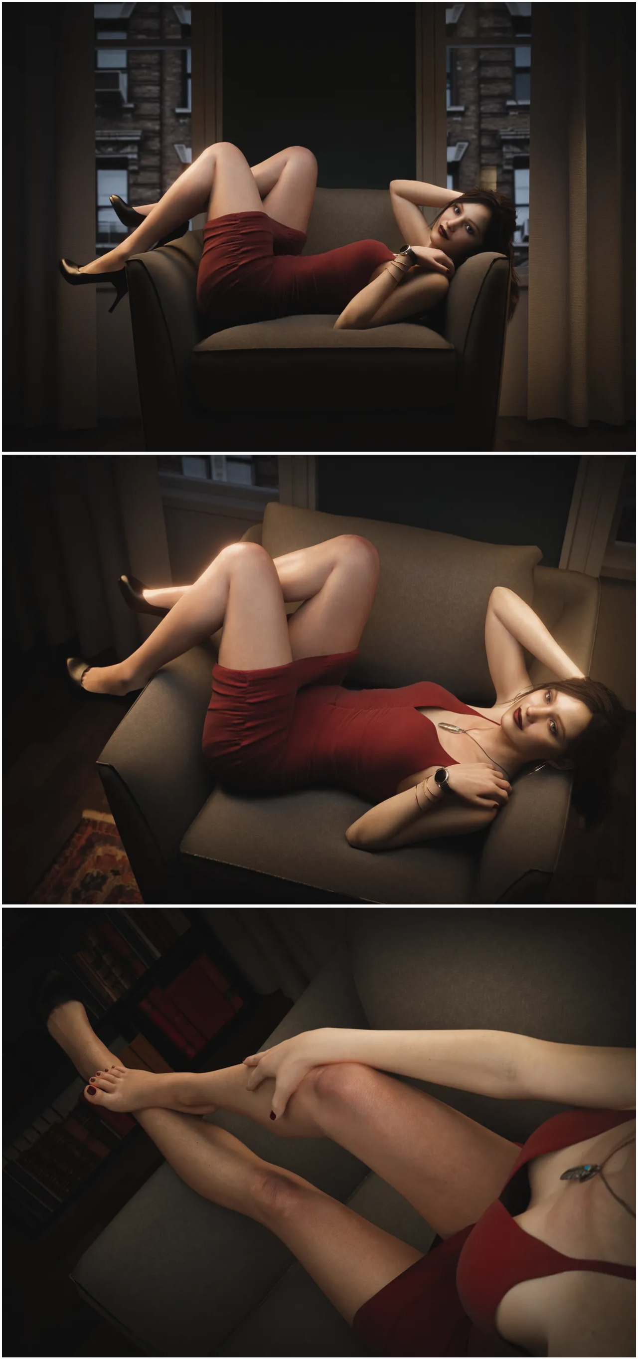 Her Dress: Claire Redfield x Leon S. Kennedy Hentai pt-br 02