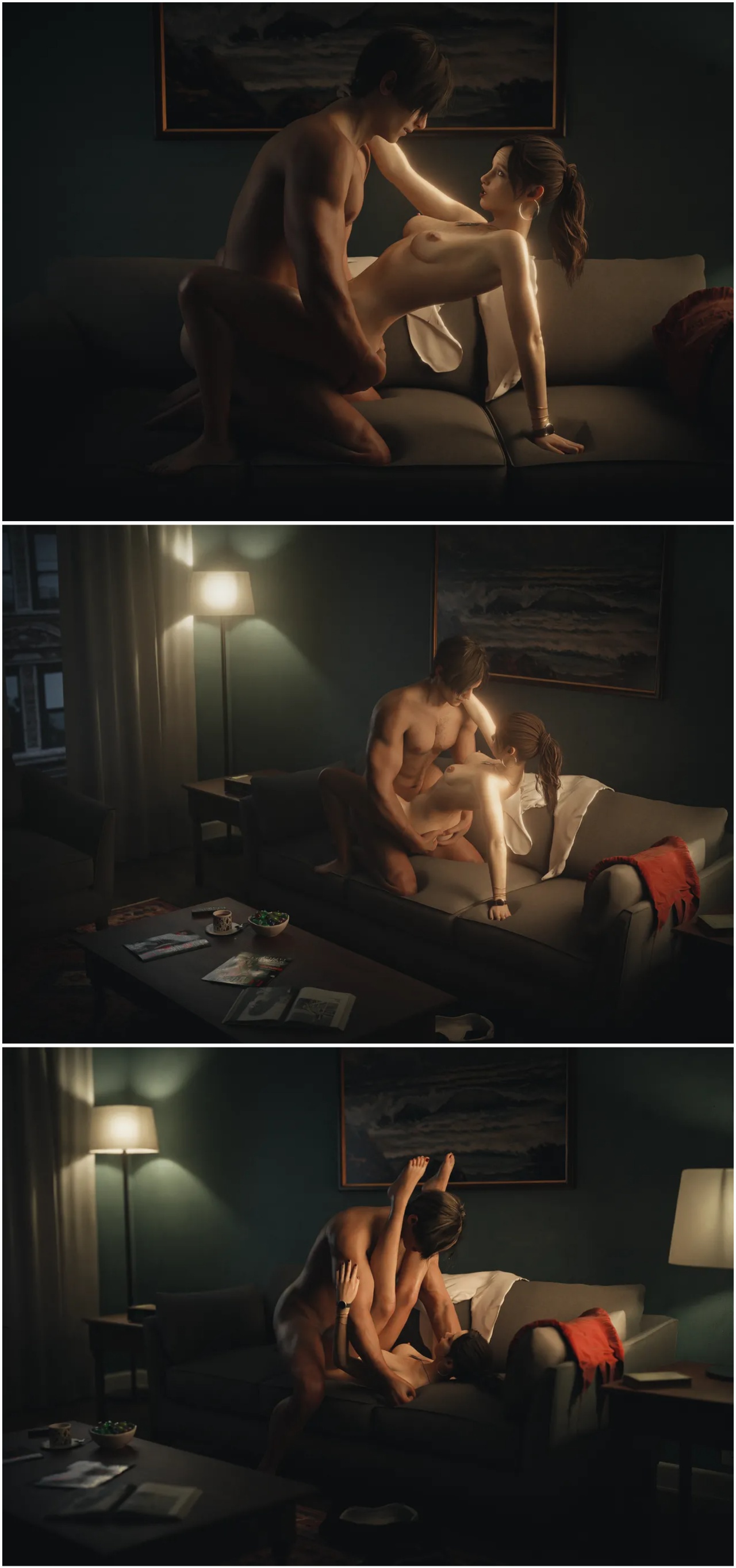 Her Dress: Claire Redfield x Leon S. Kennedy Hentai pt-br 16