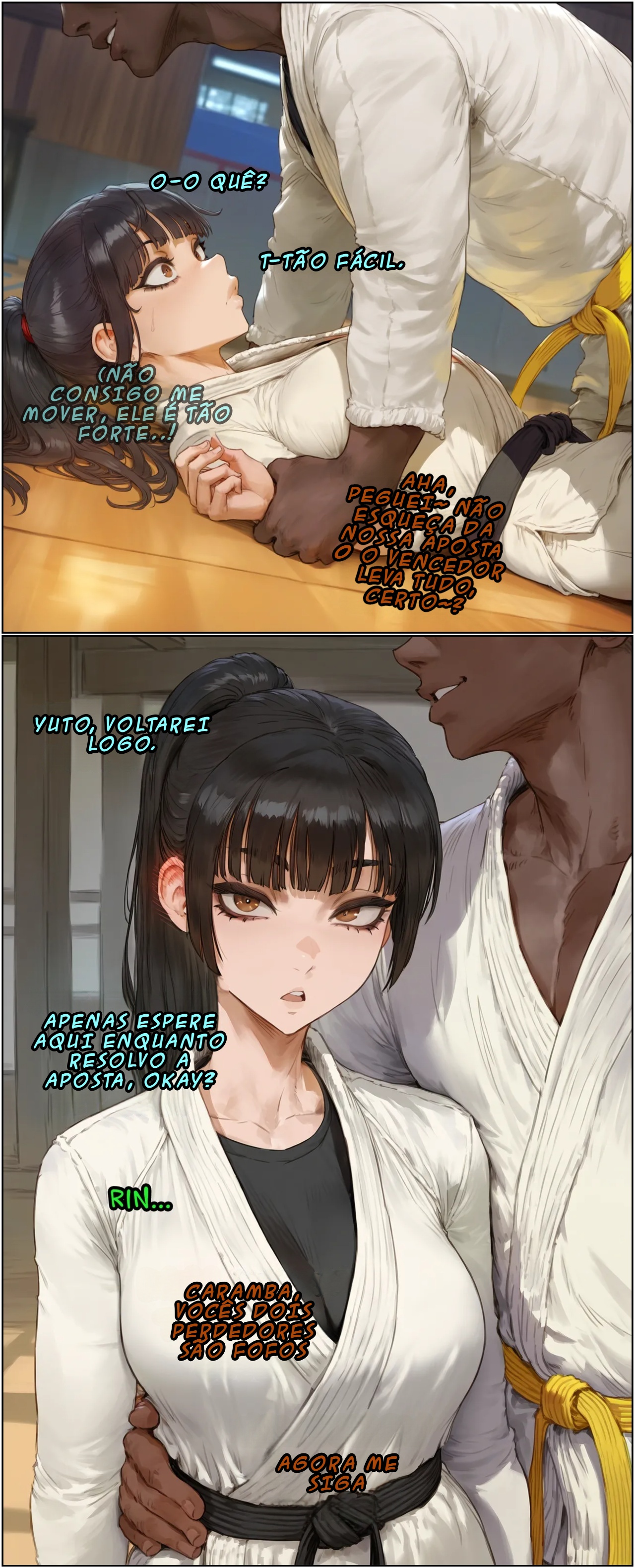 Rin & Yuto Make a Bet With a Newbie Martial Artist Hentai pt-br 03