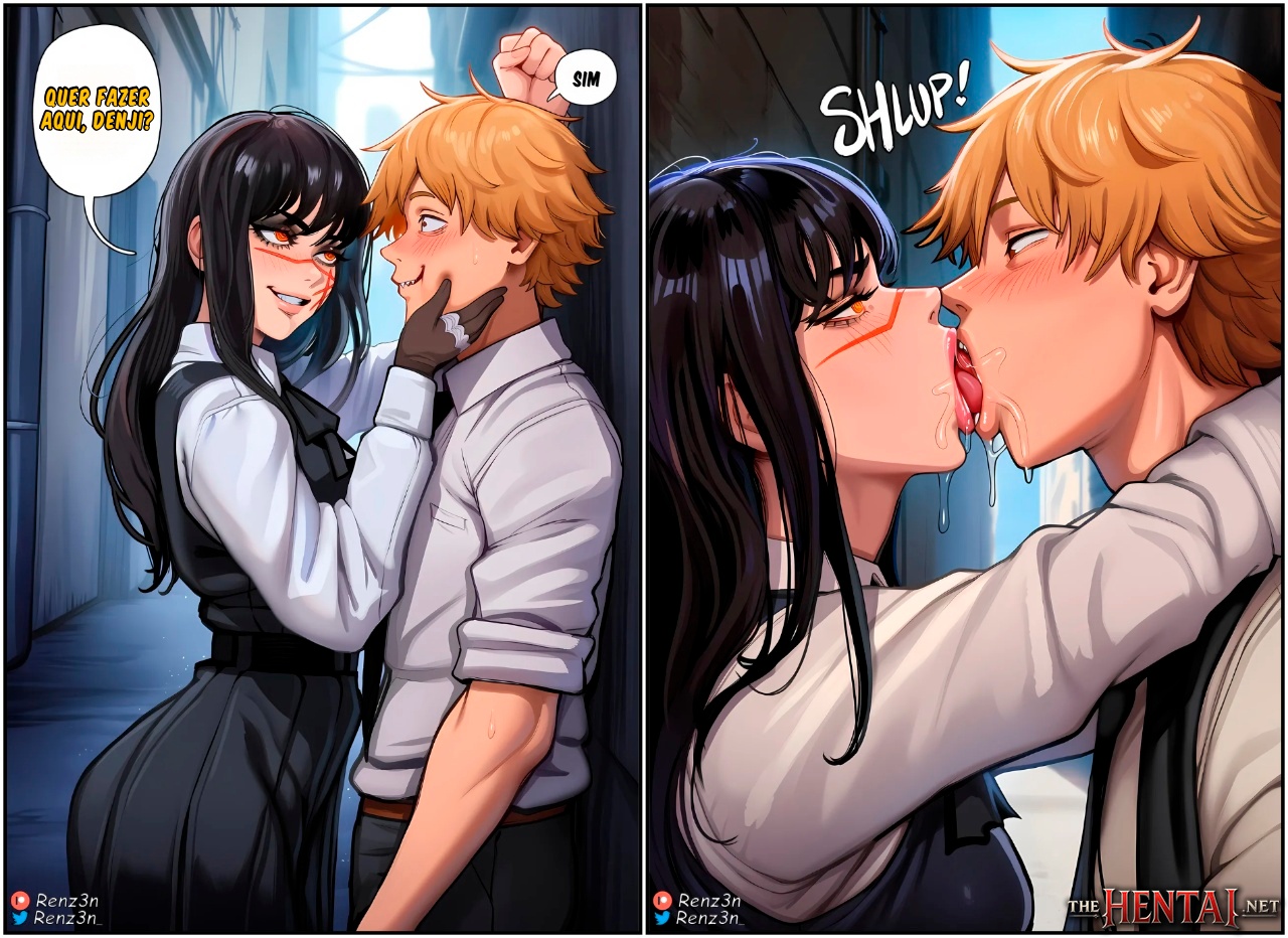 Yoru & Asa, Blowing Denji's Mind Hentai pt-br 04