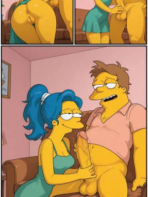 Unexpected Company: Marge x Barney Hentai pt-br 02
