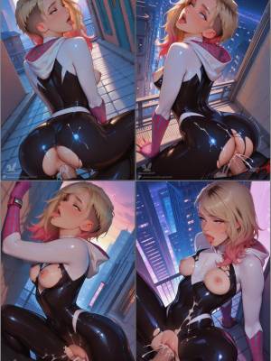 AI Generated: Spider-Gwen By NaughtyPuff Hentai pt-br 26