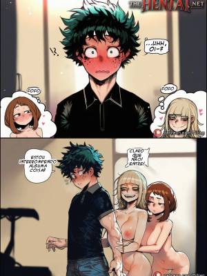 Izuku Midoriya x Ochaco Uraraka x Toga Himiko Hentai pt-br 11